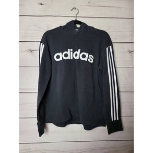 Adidas Charcoal Hoodie with White Logo